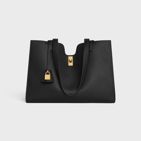 Replicate CABAS 16 IN SUPPLE GRAINED CALFSKIN BLACK(1:1 replica)