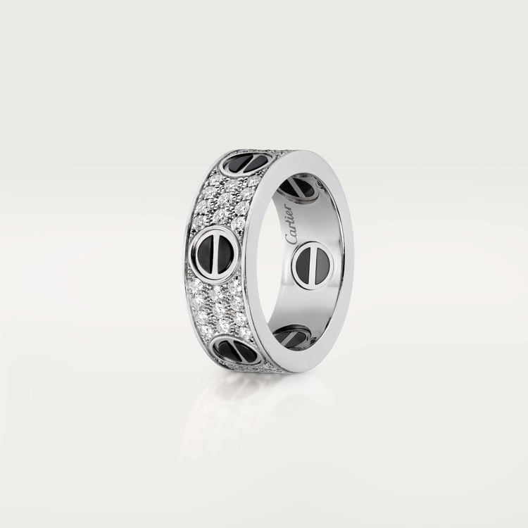 Replicate LOVE ring, classic model, paved, ceramic(1:1 replica)