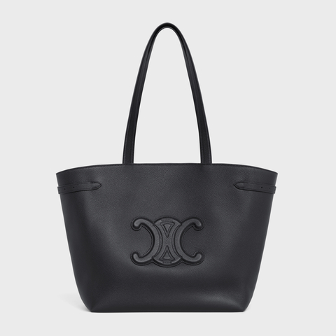 Replicate MEDIUM CABAS ANAÏS CUIR TRIOMPHE IN GRAINED CALFSKIN BLACK(1:1 replica)