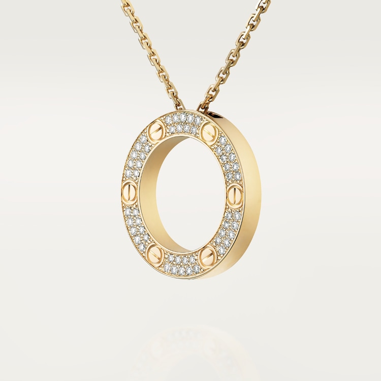 Replicate LOVE pendant, paved(1:1 replica)