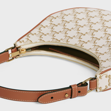 Replicate AVA BAG IN TRIOMPHE CANVAS AND CALFSKIN WHITE(1:1 replica)