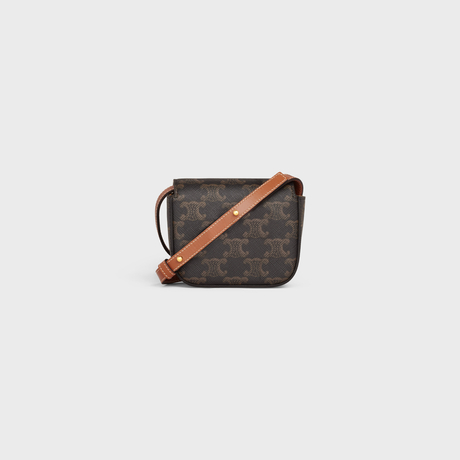 Replicate MINI CLAUDE IN TRIOMPHE CANVAS AND CALFSKIN TAN(1:1 replica)