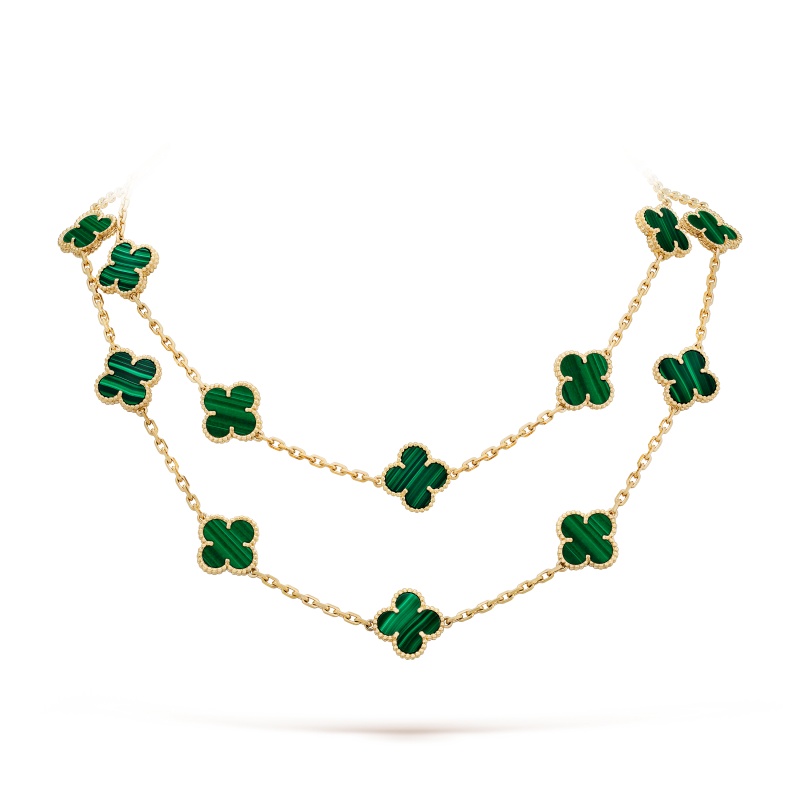 Replicate Vintage Alhambra long necklace, 20 motifs(1:1 replica)
