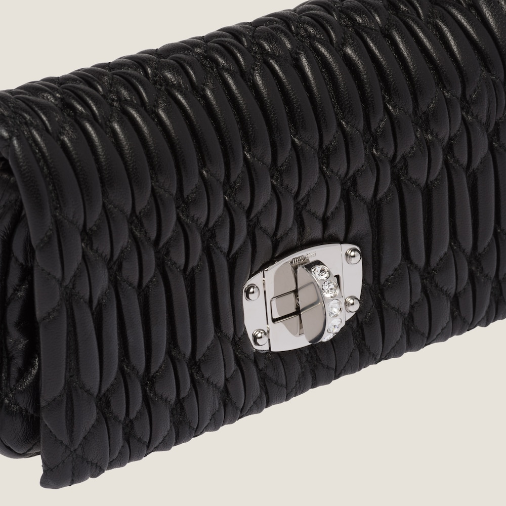 Replicate Miu Crystal nappa leather and crystal mini-bag(1:1 replica)