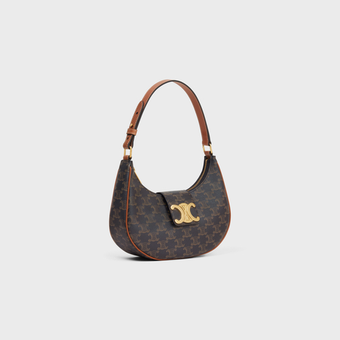 Replicate MEDIUM AVA TRIOMPHE BAG IN TRIOMPHE CANVAS AND CALFSKIN TAN(1:1 replica)
