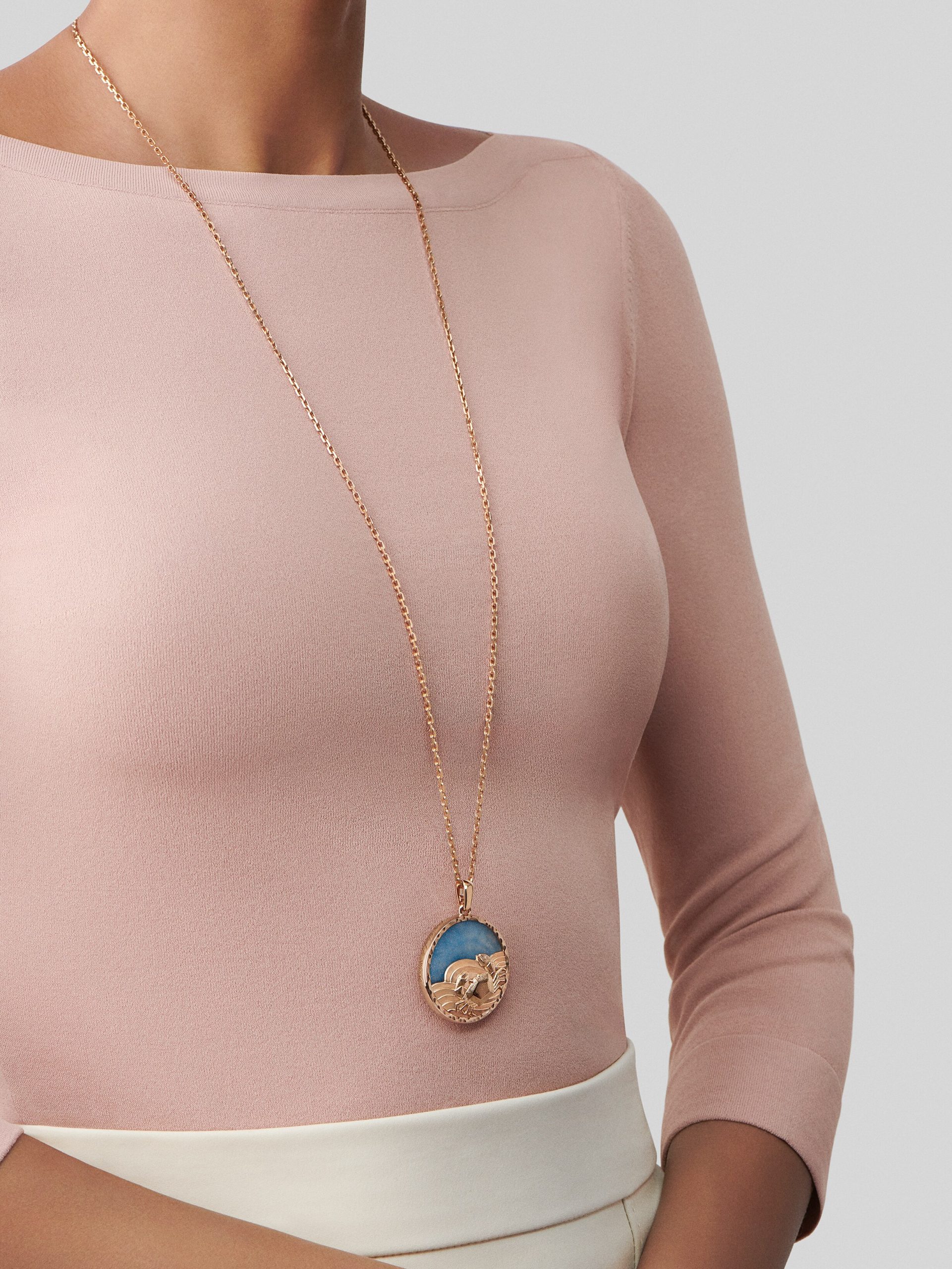 Replicate Zodiaque long necklace Cancri (Cancer)(1:1 replica)