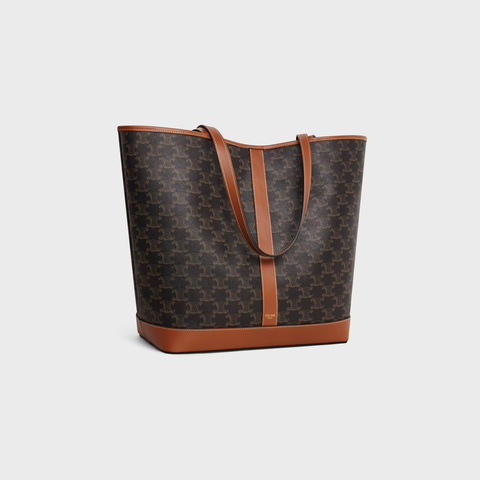 Replicate MEDIUM CABAS IN TRIOMPHE CANVAS AND CALFSKIN TAN(1:1 replica)