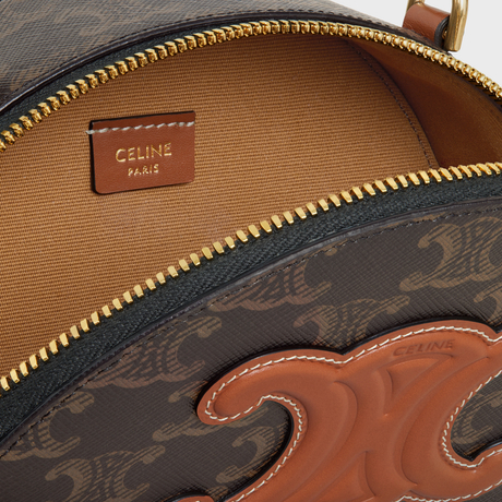 Replicate HALF MOON CASE TRIOMPHE CANVAS TAN(1:1 replica)