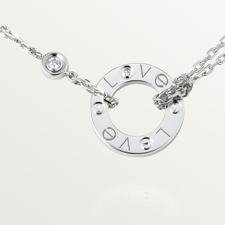 Replicate LOVE pendant, 2 diamonds(1:1 replica)