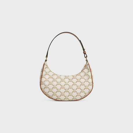 Replicate AVA BAG IN TRIOMPHE CANVAS AND CALFSKIN WHITE(1:1 replica)