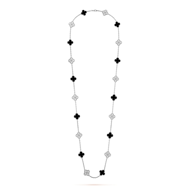Replicate Vintage Alhambra long necklace, 20 motifs(1:1 replica)