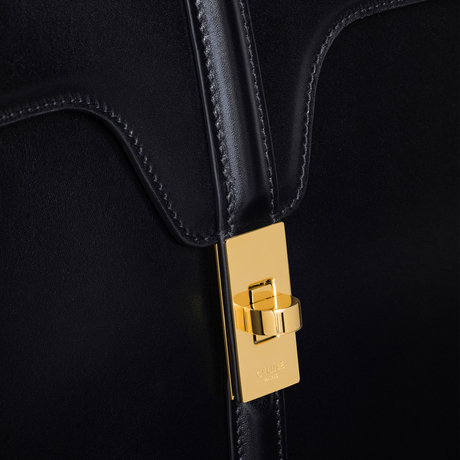Replicate CLASSIQUE 16 BAG IN SATINATED CALFSKIN BLACK(1:1 replica)