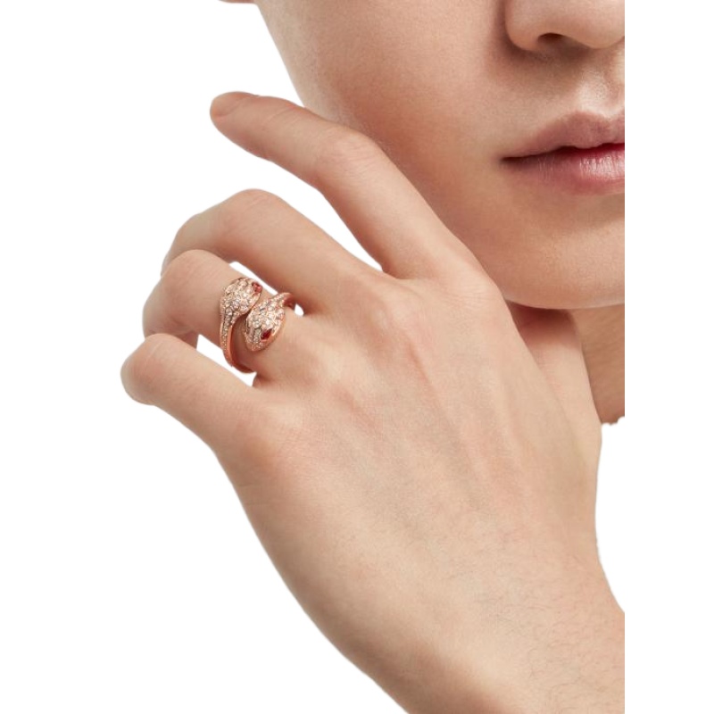 Replicate Serpenti Seduttori gilded snake ring(1:1 replica)