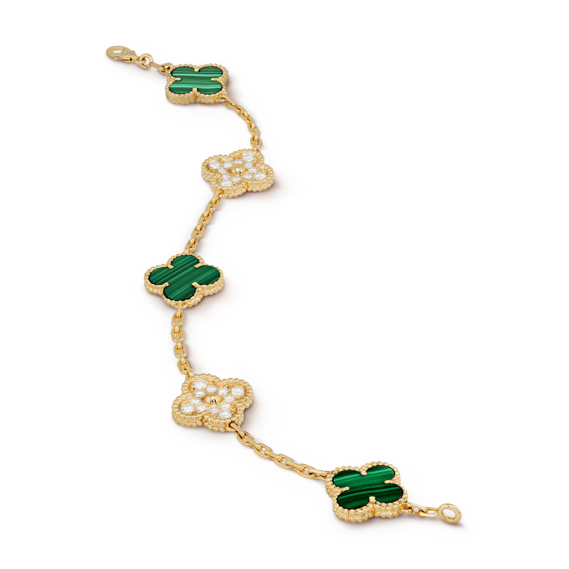 Replicate Vintage Alhambra bracelet, 5 motifs(1:1 replica)