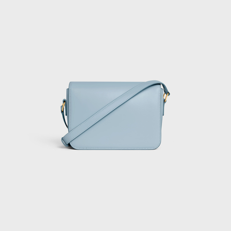 Replicate TEEN TRIOMPHE BAG IN SHINY CALFSKIN PALE BLUE(1:1 replica)