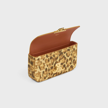 Replicate CHAIN SHOULDER BAG CLAUDE IN TRIOMPHE CANVAS WITH LEOPARD PRINT LEOPARD(1:1 replica)