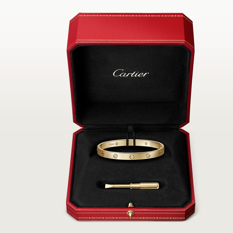 Replicate LOVE bracelet, classic model, 4 diamonds(1:1 replica)