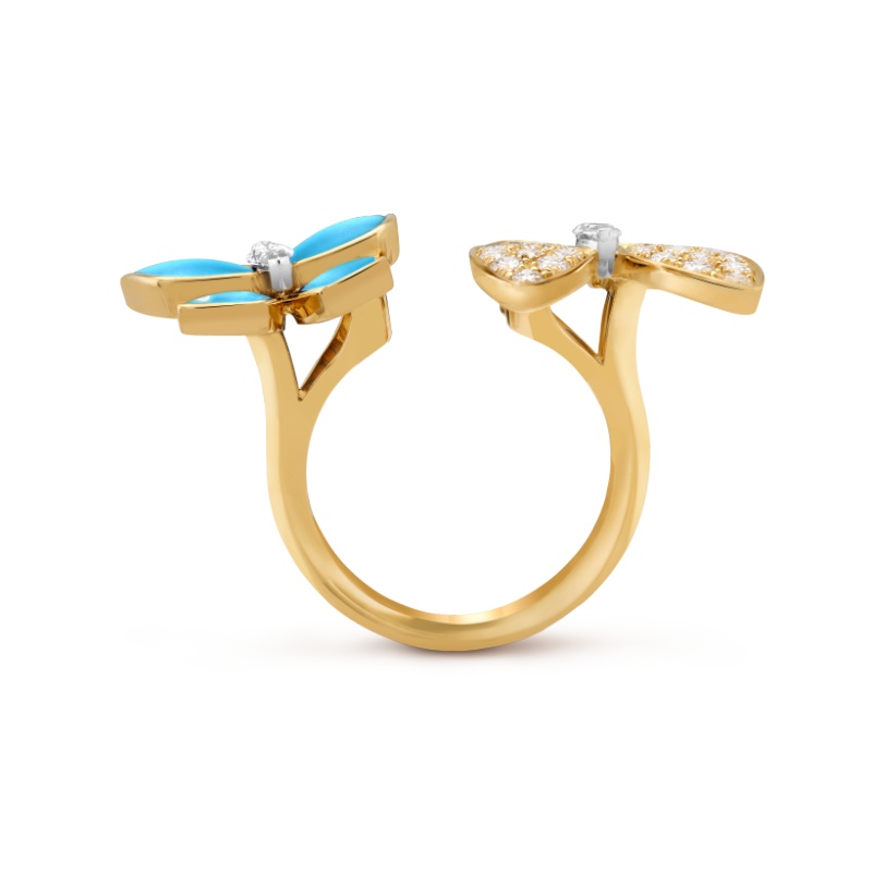 Replicate Two Butterfly Between the Finger ring(1:1 replica)
