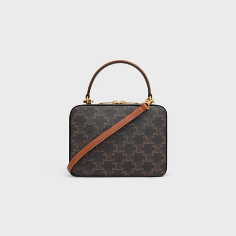 Replicate VANITY BOX IN TRIOMPHE CANVAS AND CALFSKIN TAN(1:1 replica)