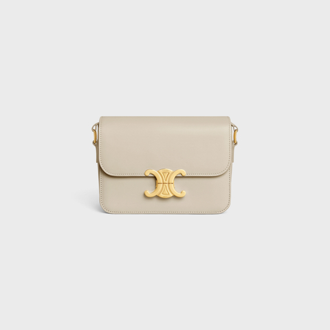 Replicate TEEN TRIOMPHE BAG IN SHINY CALFSKIN LIGHT STONE(1:1 replica)