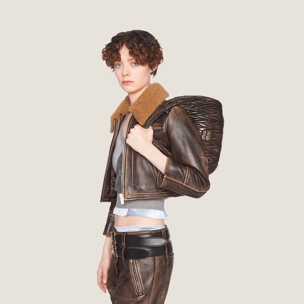 Replicate Large wander matelassé nappa leather hobo bag(1:1 replica)