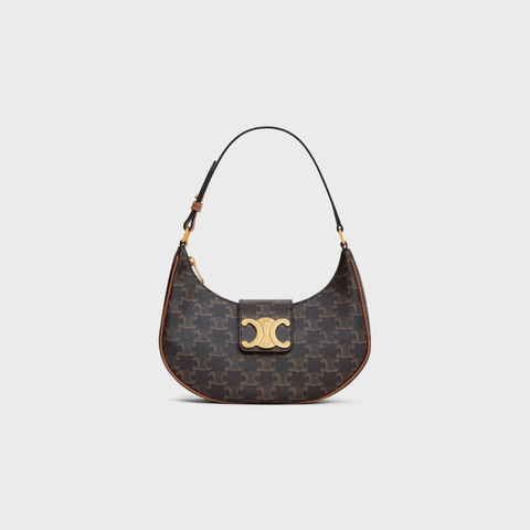 Replicate MEDIUM AVA TRIOMPHE BAG IN TRIOMPHE CANVAS AND CALFSKIN TAN(1:1 replica)