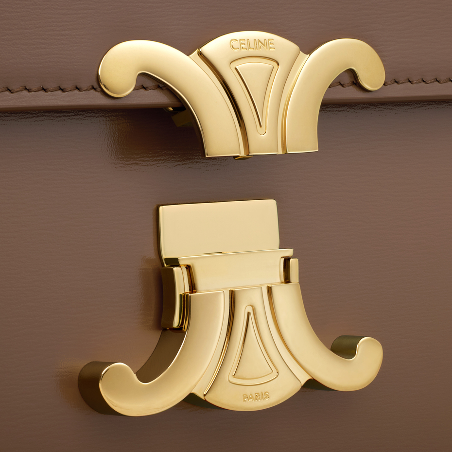 Replicate CLASSIQUE TRIOMPHE BAG IN SHINY CALFSKIN(1:1 replica)