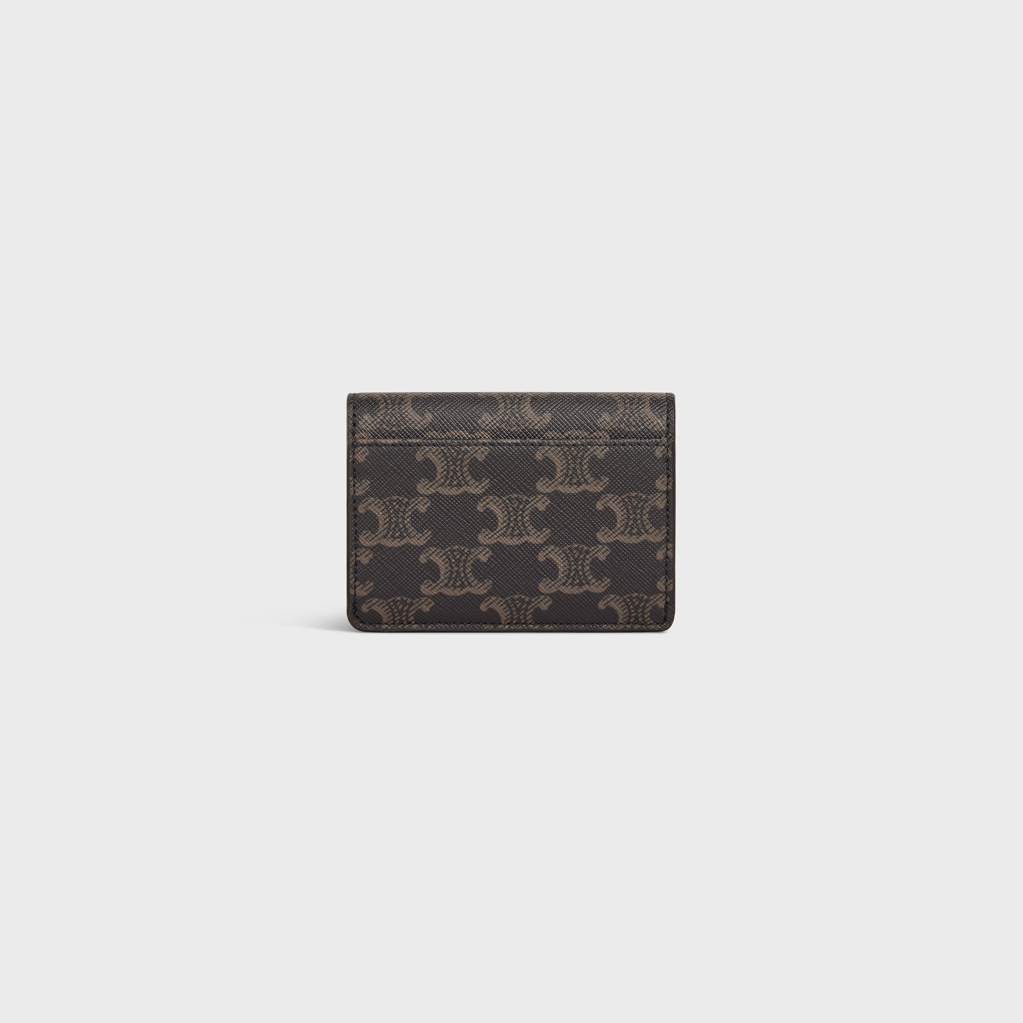 Replicate CARD HOLDER WITH FLAP TRIOMPHE IN TRIOMPHE CANVAS TAN(1:1 replica)