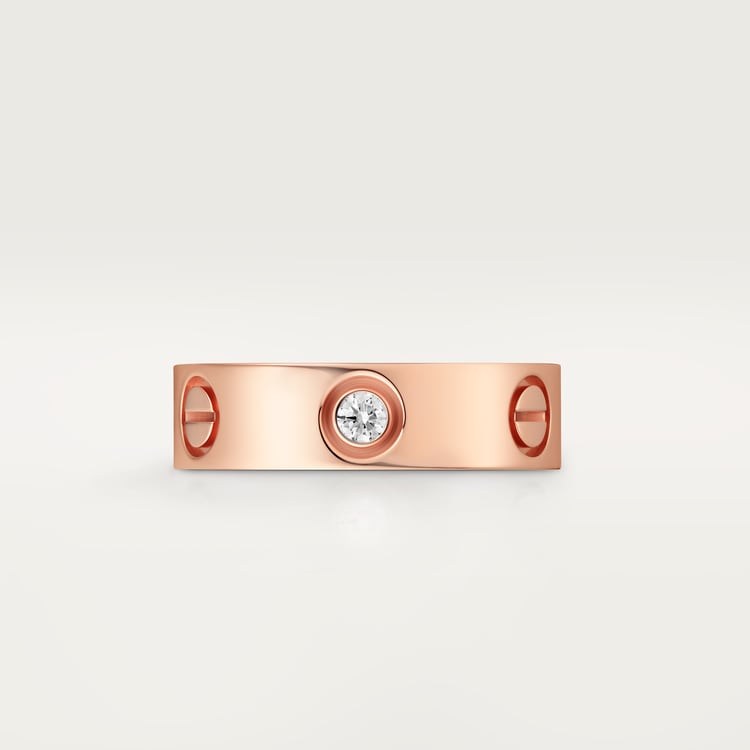 Replicate LOVE ring, classic model, 3 diamonds(1:1 replica)
