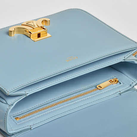 Replicate TEEN TRIOMPHE BAG IN SHINY CALFSKIN CALIFORNIA BLUE(1:1 replica)