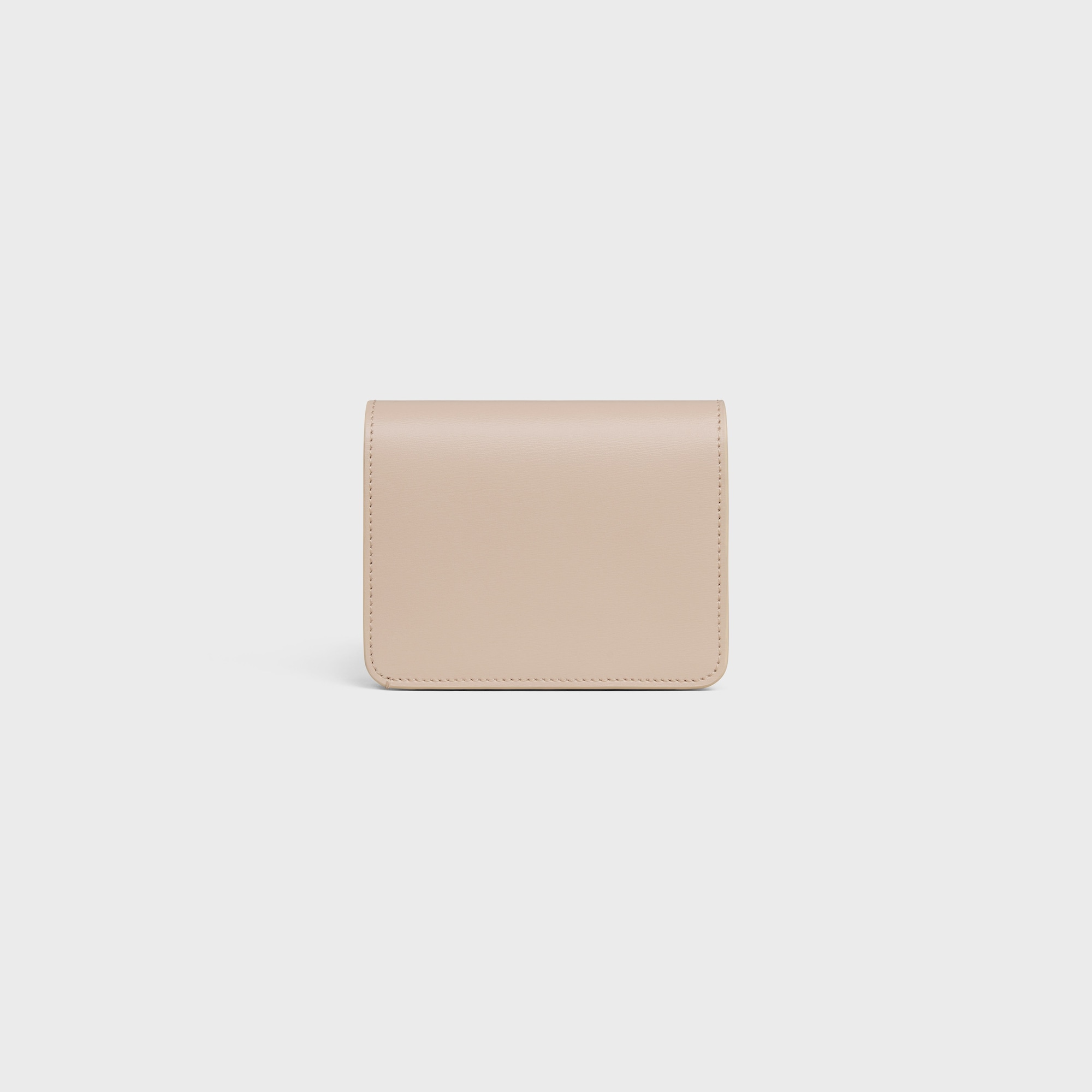 Replicate TRIOMPHE COMPACT WALLET IN SHINY CALFSKIN CAPPUCCINO(1:1 replica)