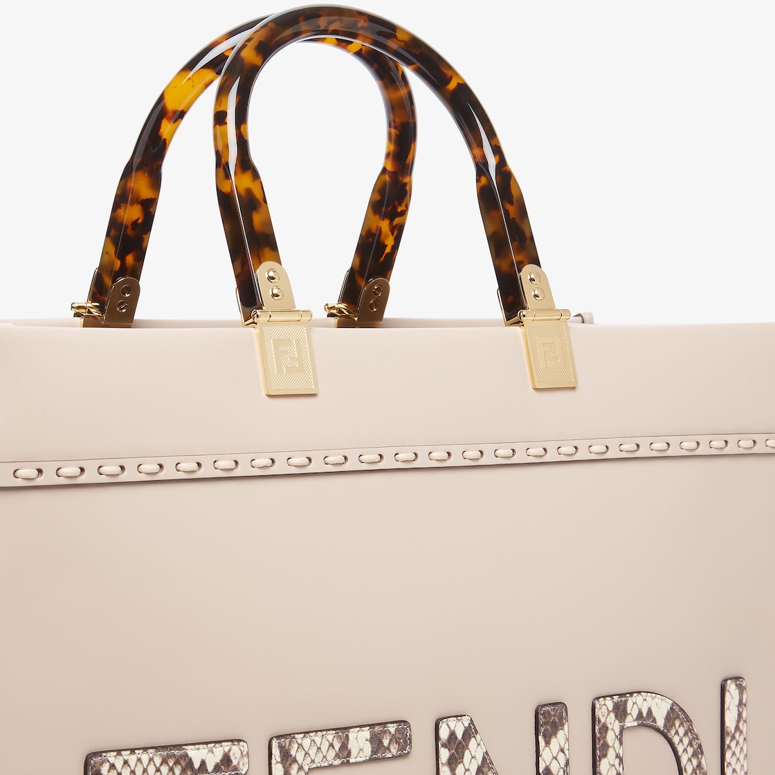Replicate Fendi Sunshine Medium Snakeskin Shopping Bag(1:1 replica)