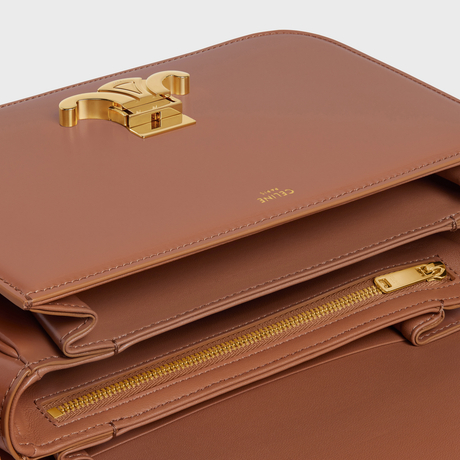 Replicate CLASSIQUE TRIOMPHE BAG IN SHINY CALFSKIN BRONZE(1:1 replica)