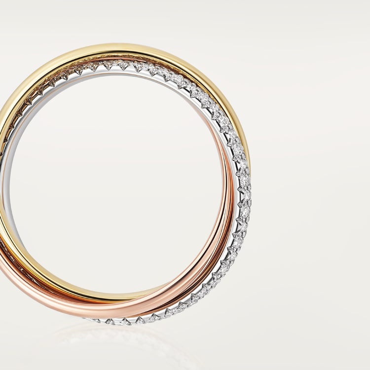 Replicate Trinity ring, small model, half-paved(1:1 replica)
