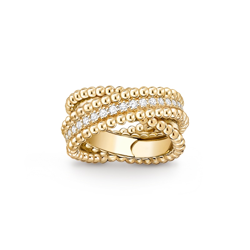 Replicate Perlée diamonds duo ring(1:1 replica)