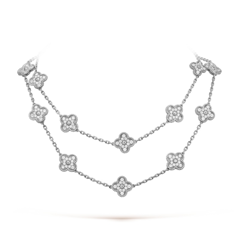 Replicate Vintage Alhambra long necklace, 20 motifs(1:1 replica)