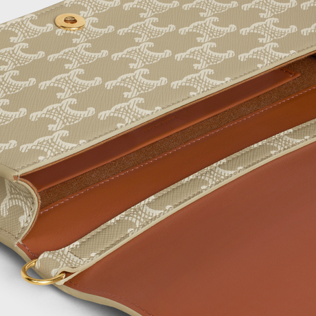 Replicate MULTIPOCHETTE IN TRIOMPHE CANVAS AND CALFSKIN GREGE(1:1 replica)
