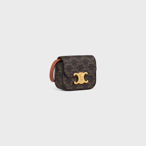 Replicate MINI CLAUDE IN TRIOMPHE CANVAS AND CALFSKIN TAN(1:1 replica)