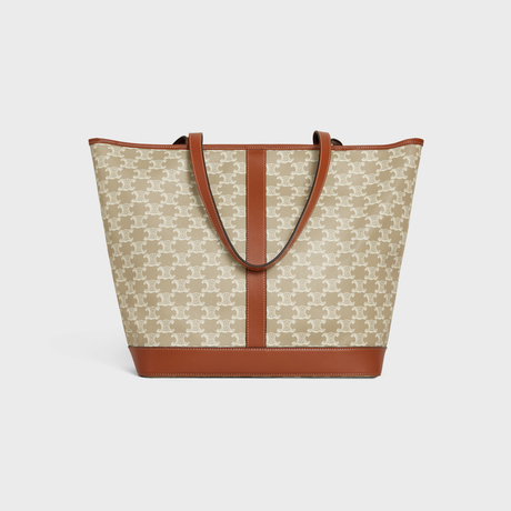 Replicate MEDIUM CABAS IN TRIOMPHE CANVAS AND CALFSKIN GREGE(1:1 replica)