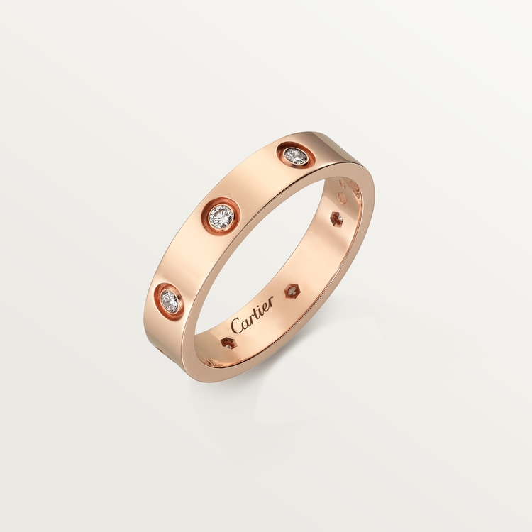 Replicate LOVE ring, small model, 8 diamonds(1:1 replica)