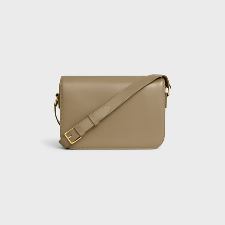 Replicate CLASSIQUE TRIOMPHE BAG IN SHINY CALFSKIN BROWN SEPIA(1:1 replica)