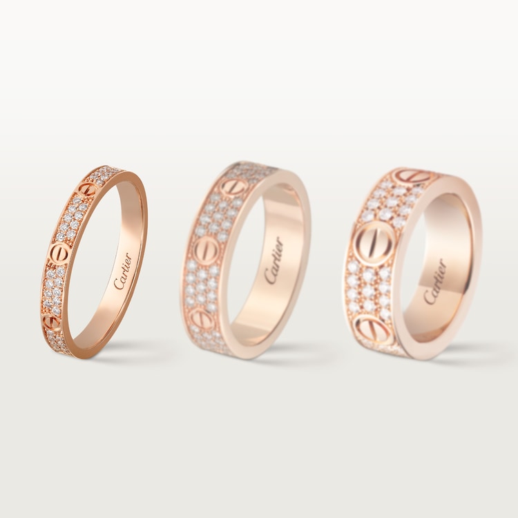 Replicate LOVE ring, mini model, paved(1:1 replica)
