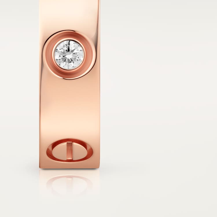 Replicate LOVE ring, classic model, 3 diamonds(1:1 replica)