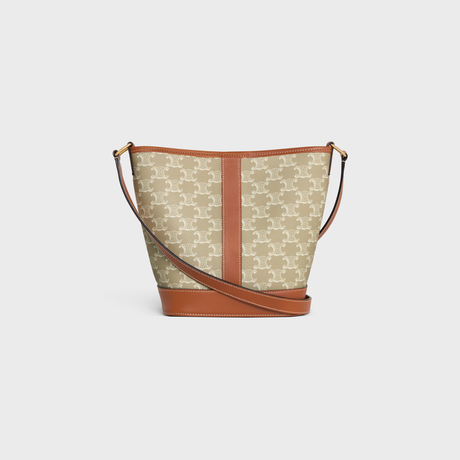Replicate SMALL BUCKET IN TRIOMPHE CANVAS AND CALFSKIN GREGE(1:1 replica)