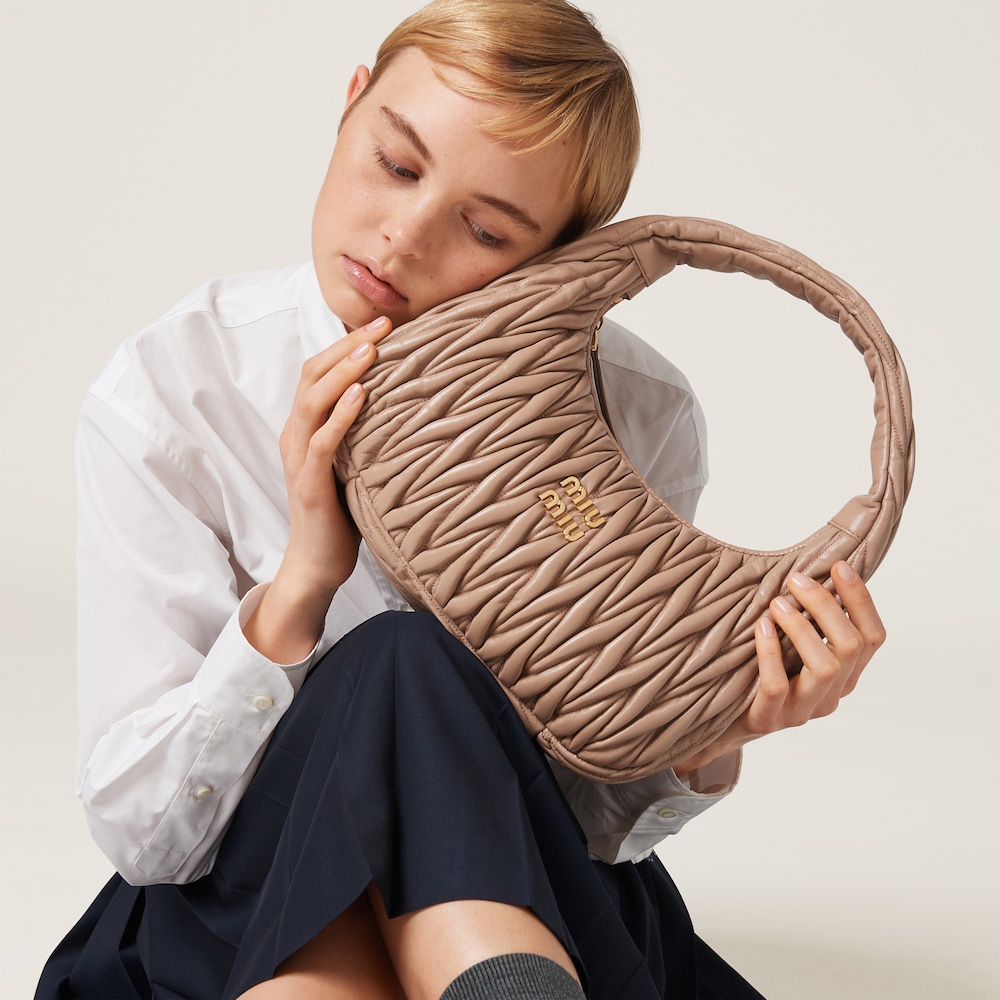 Replicate Large wander matelassé nappa leather hobo bag(1:1 replica)