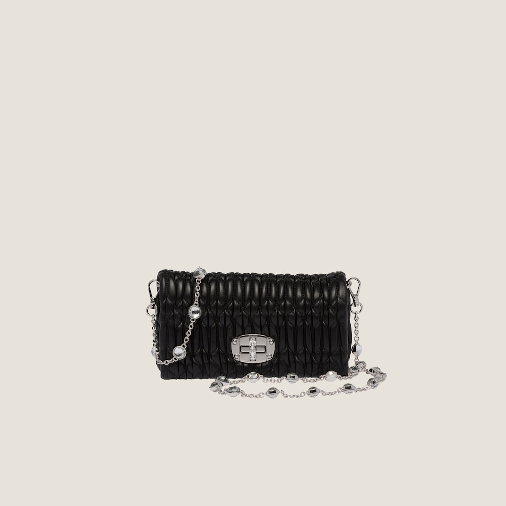 Replicate Miu Crystal nappa leather and crystal mini-bag(1:1 replica)