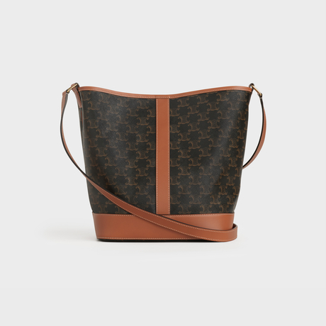 Replicate MEDIUM BUCKET IN TRIOMPHE CANVAS AND CALFSKIN TAN(1:1 replica)