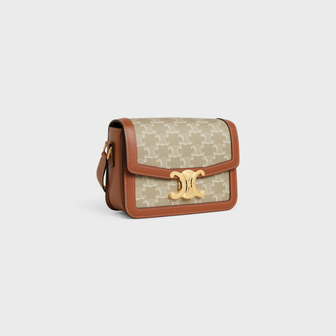 Replicate TEEN TRIOMPHE BAG IN TRIOMPHE CANVAS AND CALFSKIN GREGE(1:1 replica)