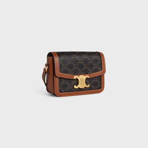Replicate TEEN TRIOMPHE BAG IN TRIOMPHE CANVAS AND CALFSKIN TAN(1:1 replica)