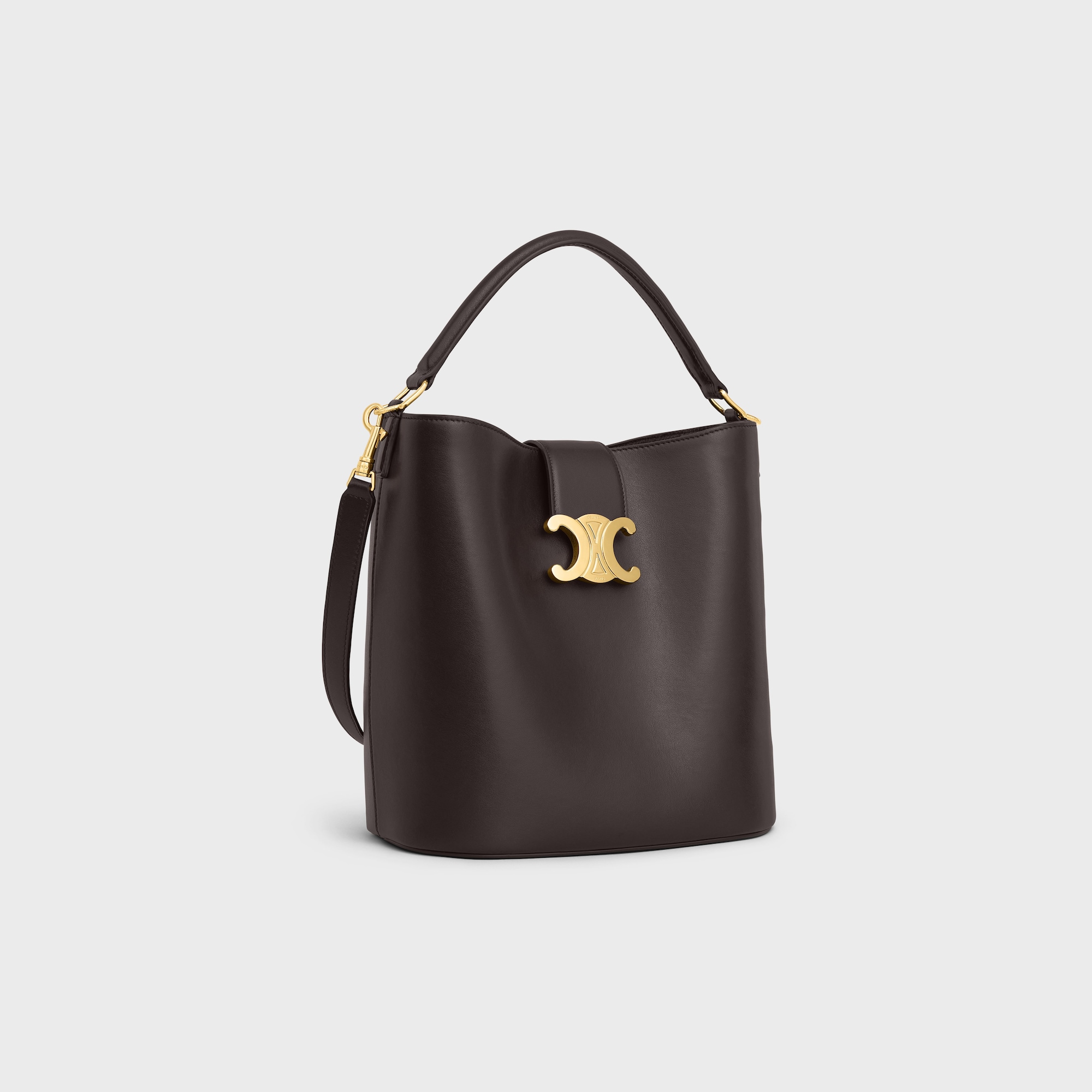 Replicate MEDIUM LOUISE BAG IN SMOOTH CALFSKIN EBONY(1:1 replica)